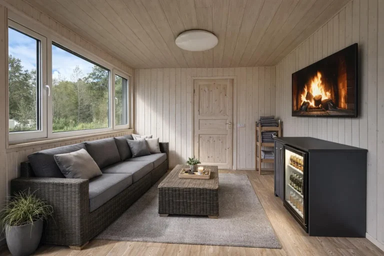 minimaja 20 m2 terrassiga – väike moodulmaja aeda