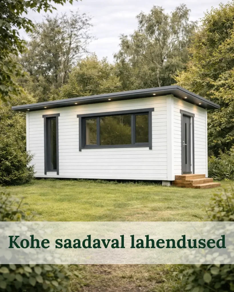 Esileht Kohe saadaval moodulmajad, saunamajad ja aiamajad